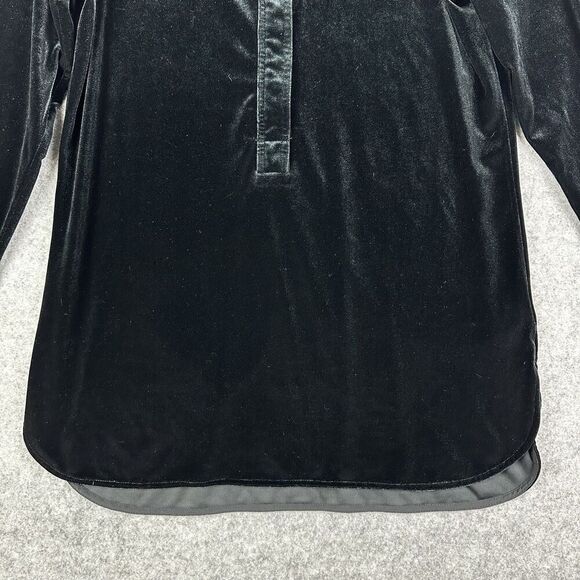 Lauren Ralph Lauren LRL Tunic Top Womens S Black Velvet Pullover Preppy Goth - Picture 7 of 12